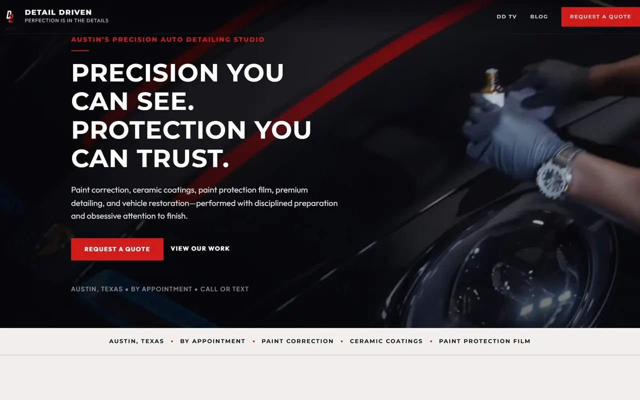 Screenshot of Detail Driven